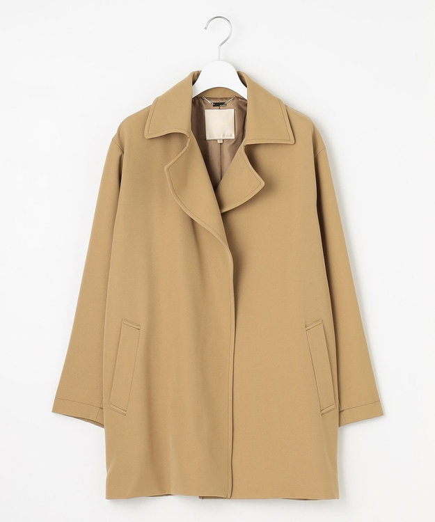自由区 ミドル丈 トレンチコート キャメル系