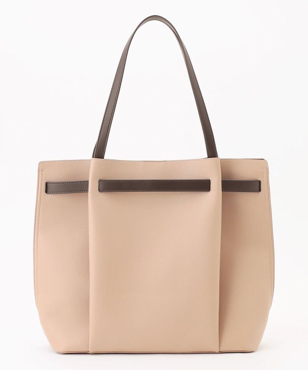 LA BAGAGERIE コンビカラーA4トートバッグ グレージュ