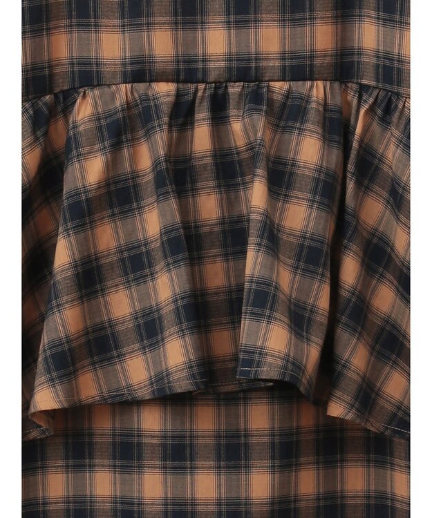 Green Parks チェックペプラムキャミワンピース Orange