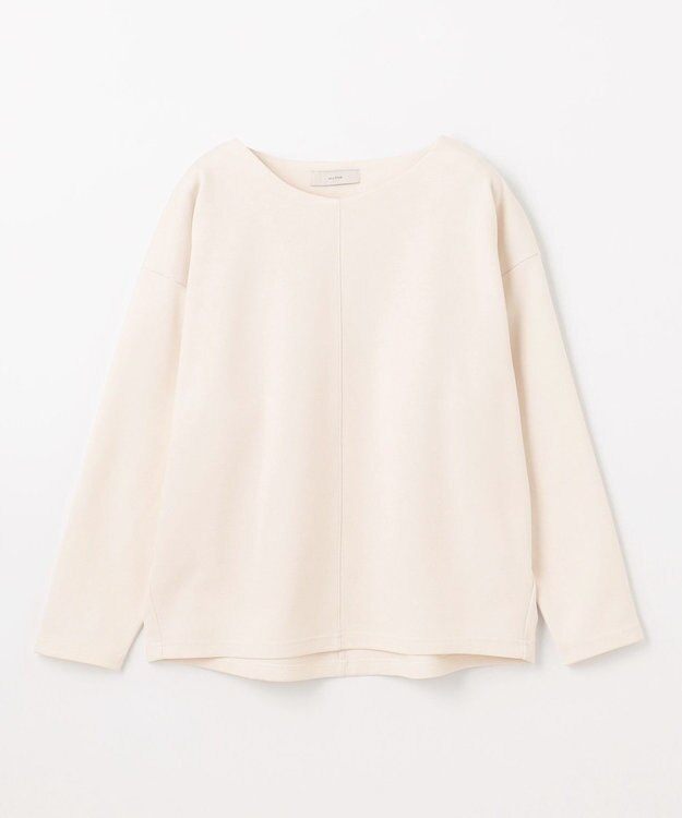 ANY 【洗濯機可】ジョーゼット裏起毛Vネックプルオーバー エクリュ