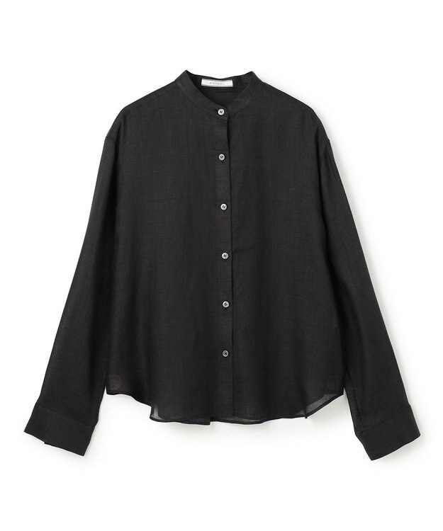 BEIGE， HALITE / リネンシアー オーバーサイズシャツ Black