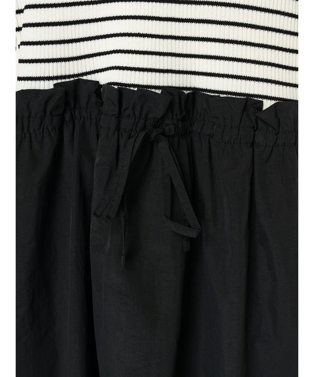 Green Parks ドッキングニットワンピース Black