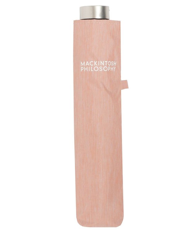 MOONBAT 【フワクール生地使用/軽量】MACKINTOSH PHILOSOPHY 遮光 晴雨兼用 折りたたみ日傘 シャンブレー ピーチ