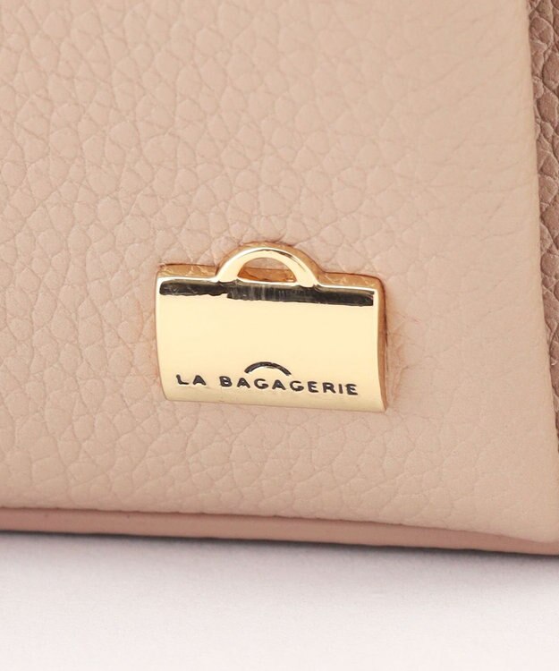 LA BAGAGERIE コンビカラーA4トートバッグ グレージュ