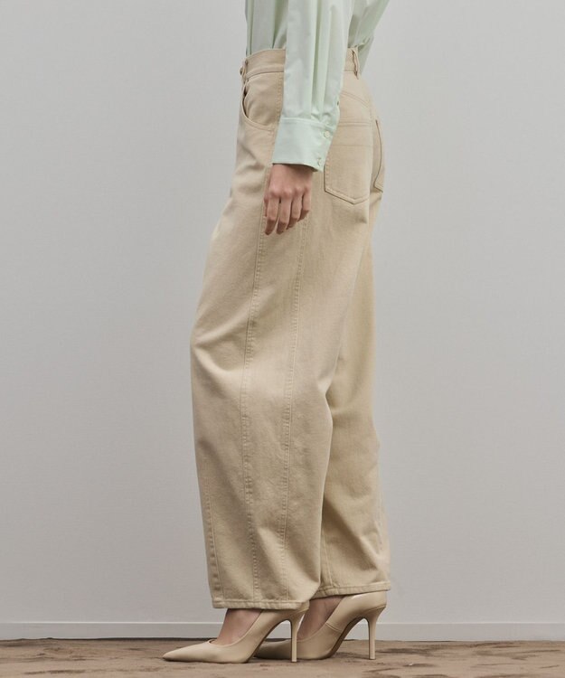 GRACE CONTINENTAL サイド切替バレルパンツ ベージュ