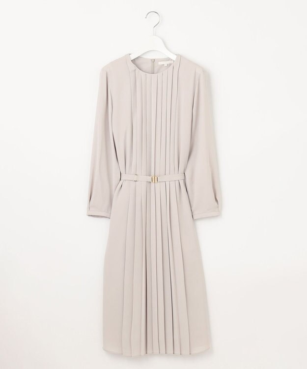 自由区 【ご好評につき追加生産・洗える】ライトサテン ワンピース ライトグレー系