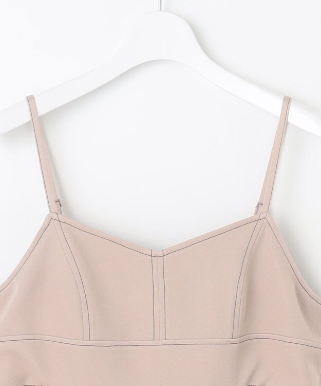 Feroux 【新色追加・洗える】バックリボン キャミワンピース ベージュ系