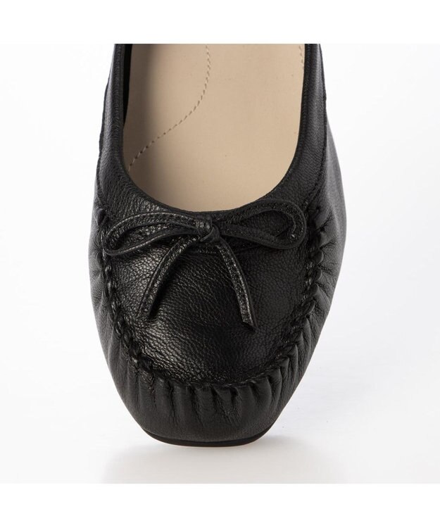 ing <ing>リボンモカシンシューズ ブラック