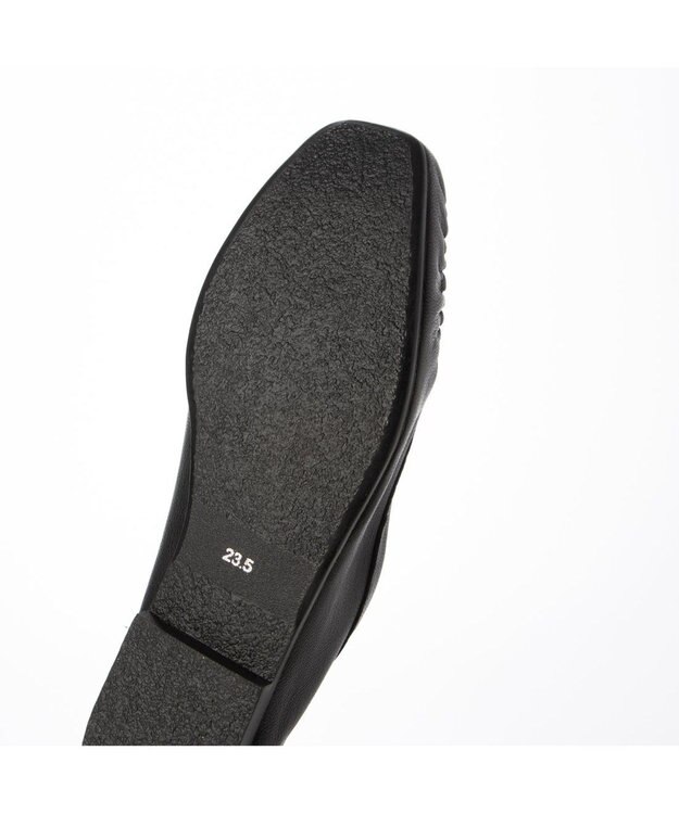 ing <ing>リボンモカシンシューズ ブラック