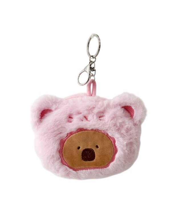 WEGO あにまるキャップぬいぐるみポーチ ピンク