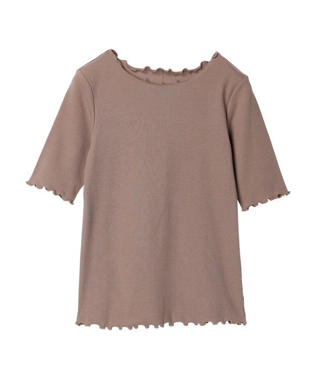 earth music&ecology メロ－リブプルオーバー Mocha