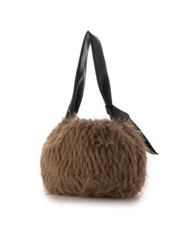 UNBILLION カシュカシュ cachecache / リボンハンドルエコファードロストトート ブラウン