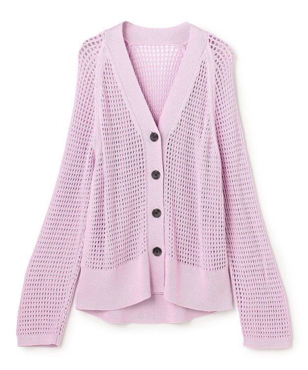 uncrave メッシュニット カーディガン ライトピンク