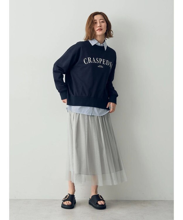 YECCA VECCA ラメチュールギャザースカート Light Gray