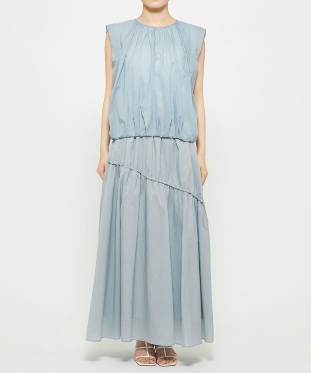 uncrave シアープルーフナイロン ドローコードスカート サックス