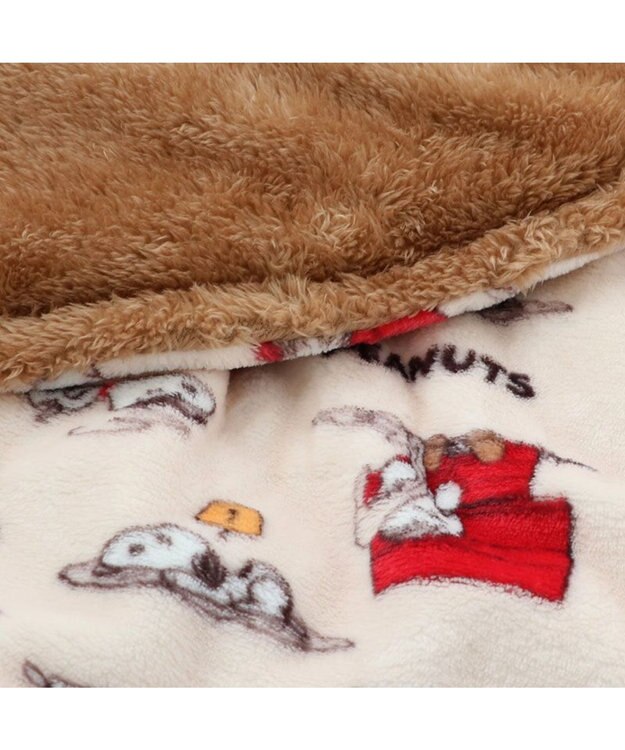 PET PARADISE スヌーピー  うたたね柄丸型マット  小型犬 径105cm ベージュ