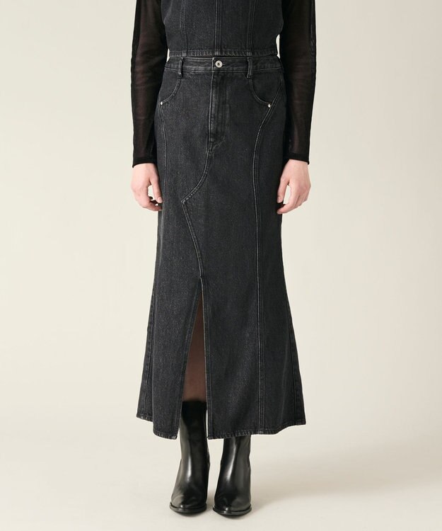 GRACE CONTINENTAL マーメイドデニムスカート ブラック