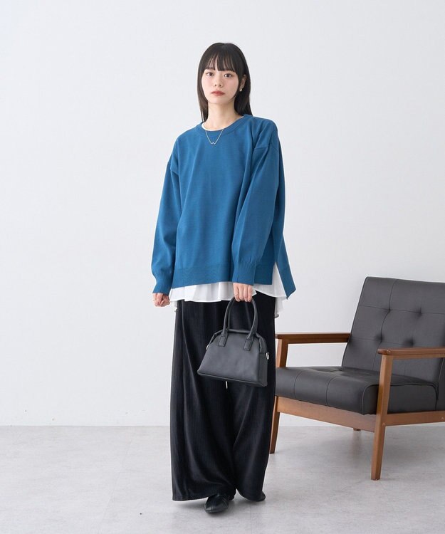 earth music&ecology 【吸湿発熱】あったかフェミニンインナー（シャツヘム） Off White