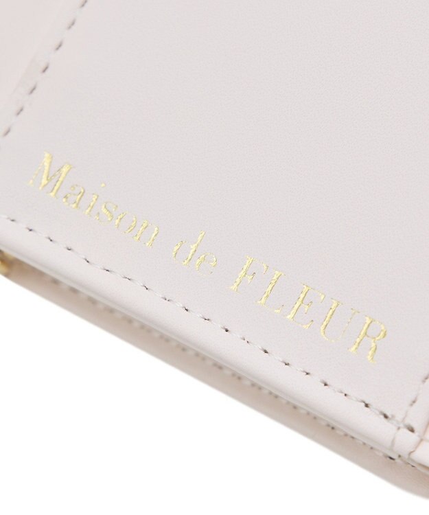 Maison de FLEUR バイカラーベルトリボンミニウォレット Light Pink