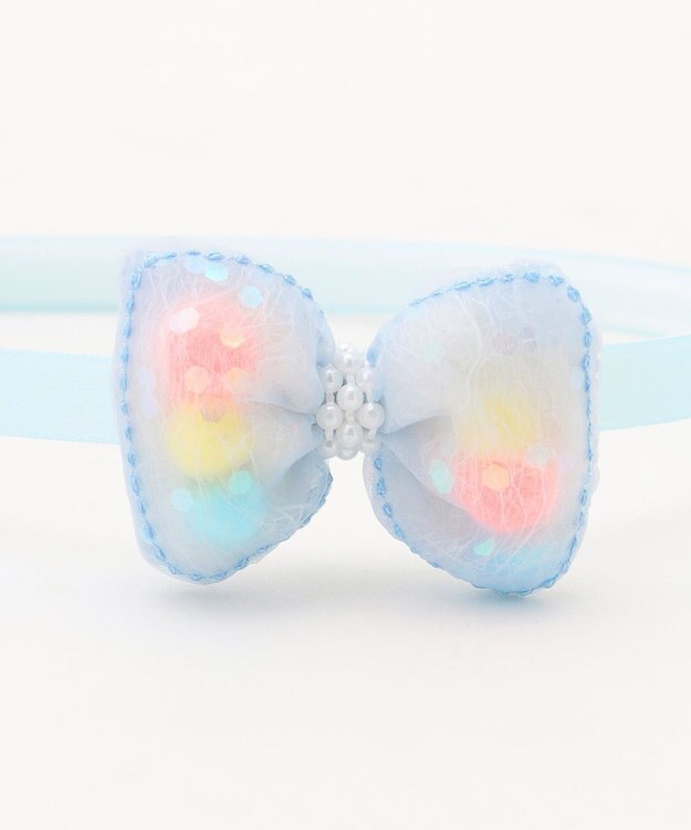 ANY KIDS プクプクリボンカチューシャ サックスブルー