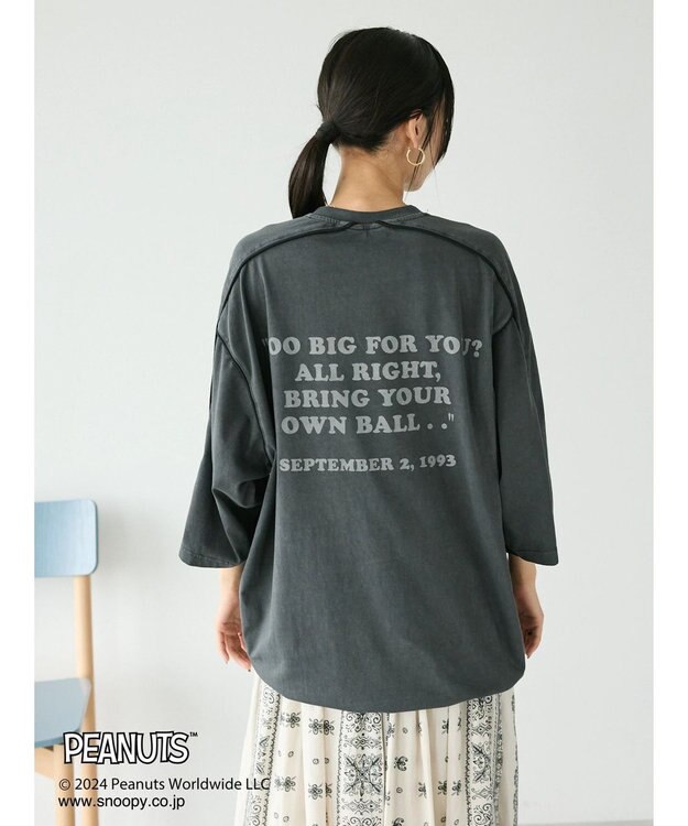 CRAFT STANDARD BOUTIQUE 【ユニセックス】PEANUTS/スヌーピー ゲームシャツTEE Charcoal Gray