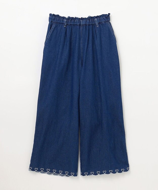 ANY KIDS デニム ガウチョ ネイビー