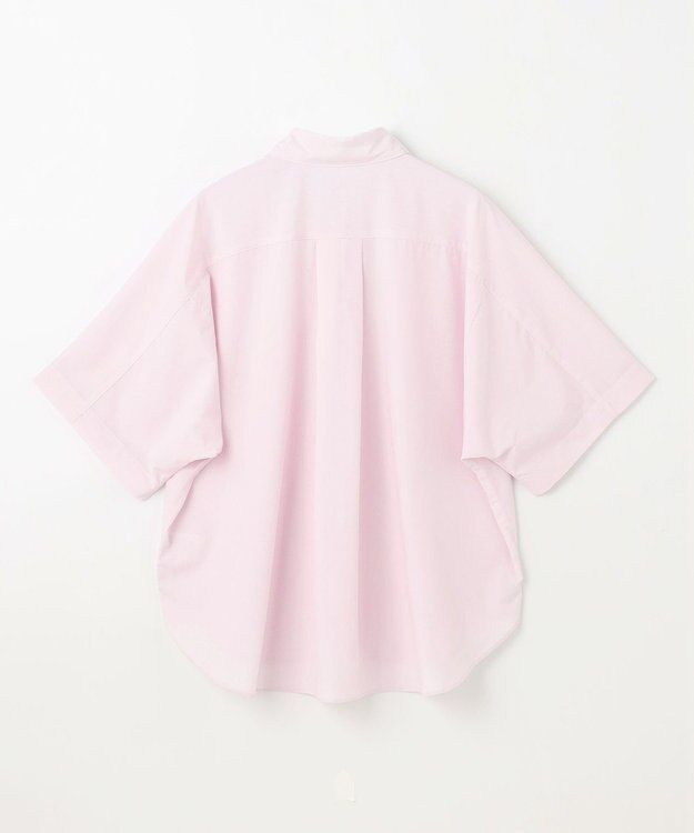 ANY 【接触冷感/UVカット/抗菌防臭/速乾】エニィファンクション半袖シャツブラウス ピンクストライプ