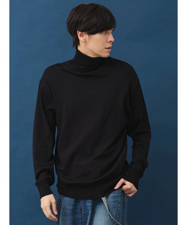 CRAFT STANDARD BOUTIQUE タートルネックニットプルオーバー Black