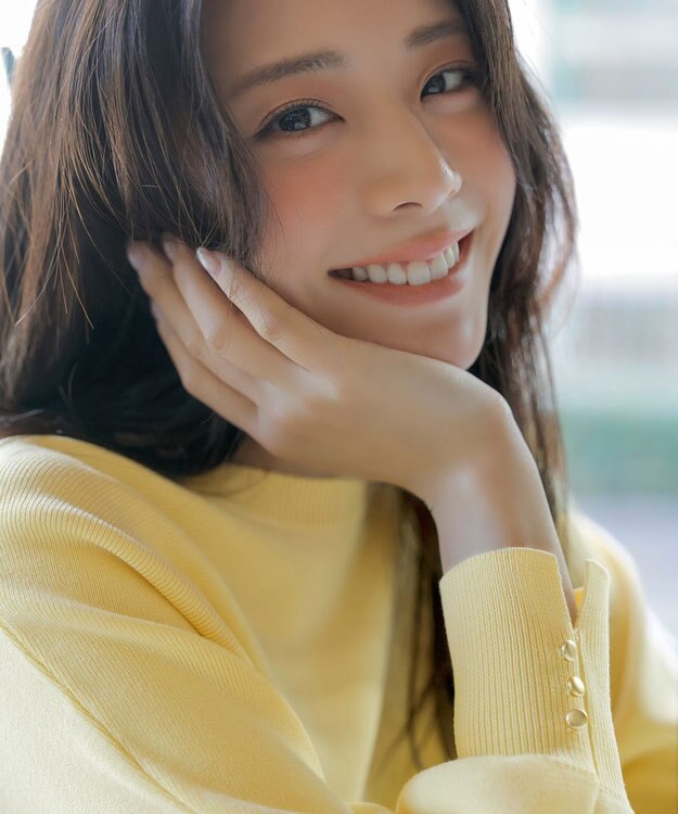 ANY SIS L 【花粉リリース】ドルマン ニット イエロー