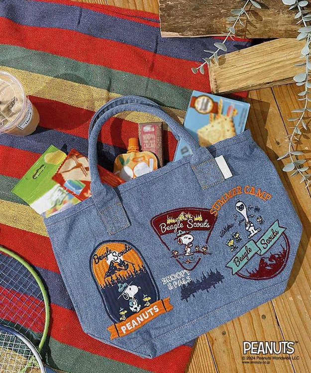 ROOTOTE 8385【スヌーピー】IP.デリ.デニム.ピーナッツ-9N 01：ビーグル・スカウト