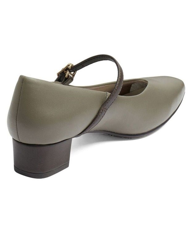 AcureZ 足ゆび広がる×キレイ メリージェーンパンプス「母趾にやさしい美パンプス」 カーキ×ブラウン