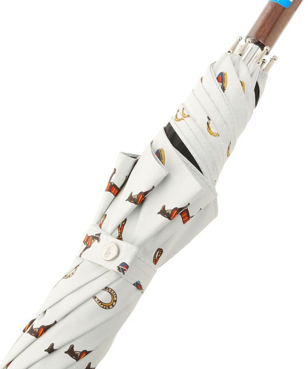 MOONBAT POLO RALPH LAUREN 晴雨兼用 長傘 馬具 ユニセックス ワイドサイズ 日傘 一級遮光 遮熱 UV オフホワイト