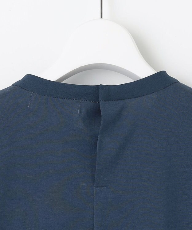 J.PRESS LADIES 【吸水速乾】プレーティングジャージー タックディティール カットソー ダルブルー系