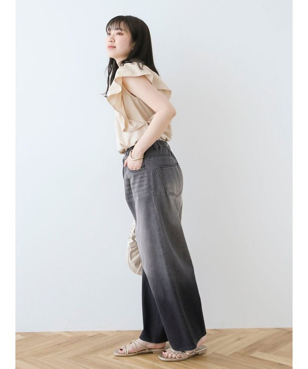 Green Parks ・ＳＵＧＡＲ　ＳＰＯＯＮ＜ＣＯＯＬ＞ラッフルスリーブＴＥＥ Beige