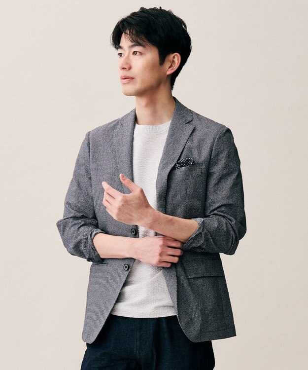 JOSEPH ABBOUD 【洗える/UV/エコ撥水/26SSモデル登場】ライトウェーブライト ジャケット グレー系3 26SSカラー