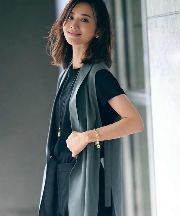 23区 S 【一部店舗限定】フレンチスリーブ IT TEE ブラック系