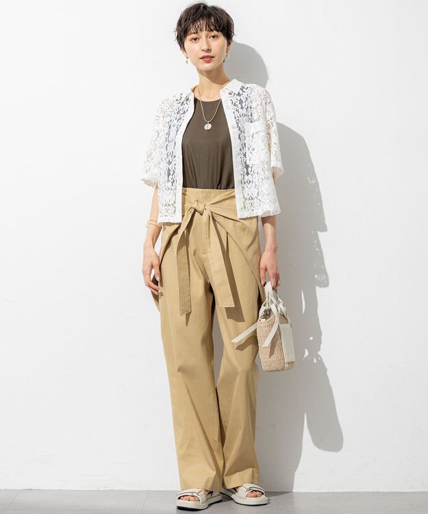 23区 VIOLAd'ORO アバカ 2WAY ミニ ショルダーバッグ ホワイト系