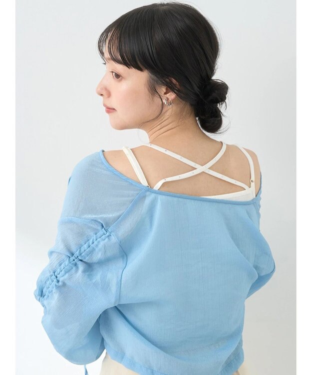 earth music&ecology キラキララインストーンキャミ Ivory