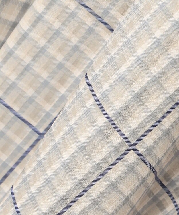 組曲 【洗える】シアーチェック スカート ベージュ系3