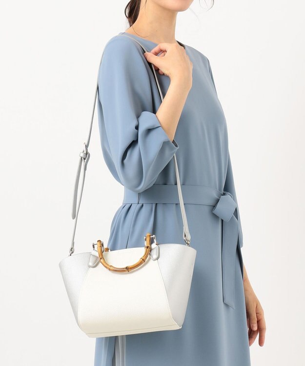 J.PRESS LADIES 【3点セット・A4サイズ収納可】クラシック マトリョーシカ トートバッグ シルバー系