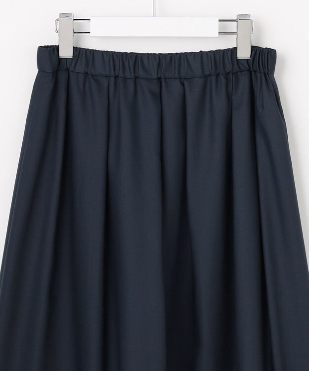 J.PRESS LADIES スパンソフトクロス刺繍 スカート ネイビー系