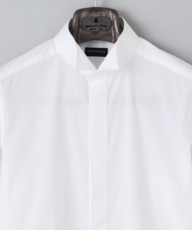 GOTAIRIKU 【WEAR BLACK】ウィングカラー比翼 ダブルカフス ドレスシャツ ホワイト系