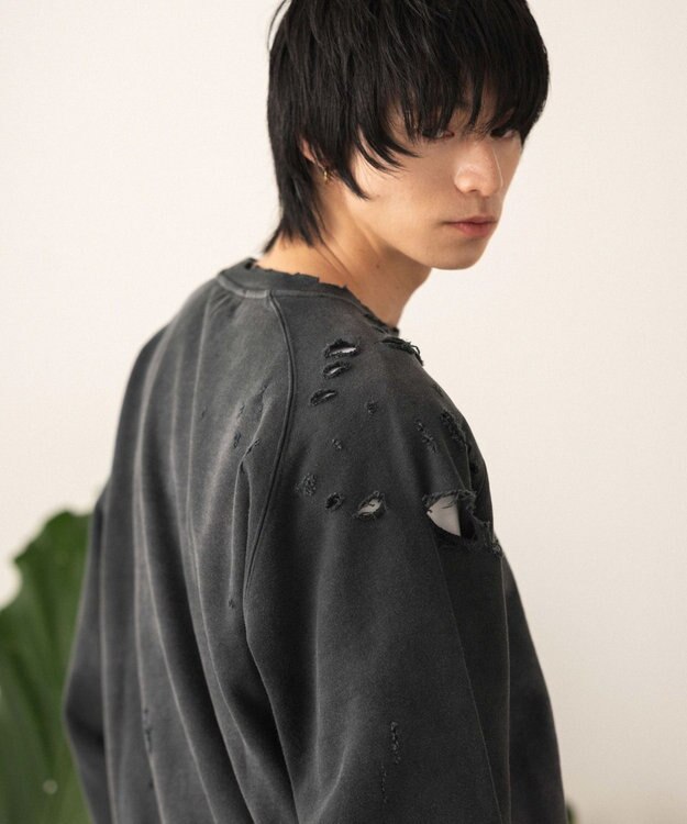 WEGO ショートダメージプルオーバー ブラックその他