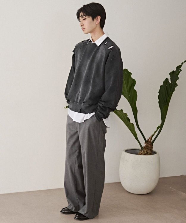 WEGO ショートダメージプルオーバー ブラックその他