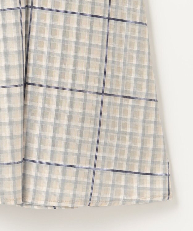 組曲 【洗える】シアーチェック スカート ベージュ系3