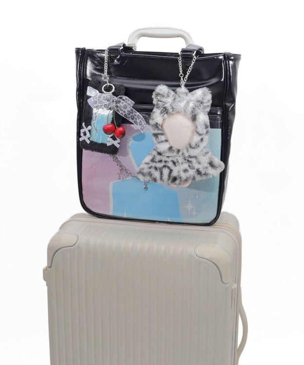 WEGO 【痛バ＆推し活グッズ】うちわビッグ痛トート ブラック