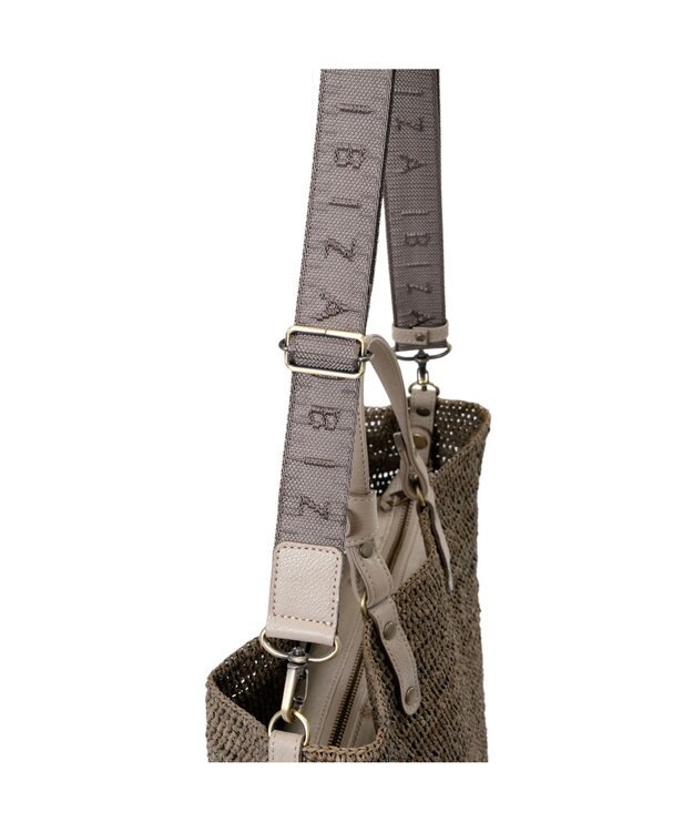 IBIZA ラフィア　2WAYバッグ（草木染め） グレー