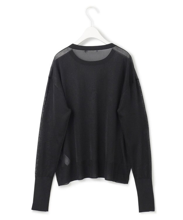 ICB L 【MAG×スタイリストコラボ】シャイニーシアーニット×サテンストレートパンツ ブラックニット×ベージュパンツ