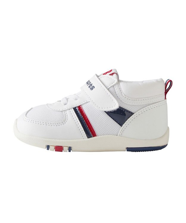 MIKI HOUSE HOT BISCUITS 【13-15.5cm】 スポーティ セカンド ベビーシューズ 白