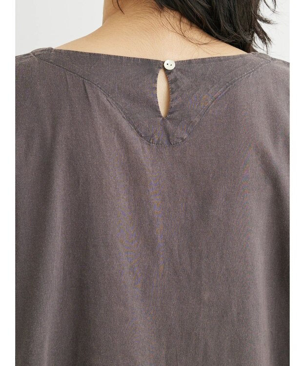 Green Parks Ｉ　ピグメント５分袖チュニック Charcoal Gray